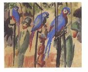 August Macke, At the parrot